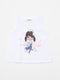 Crew Neck Printed Cotton Girl Athlete